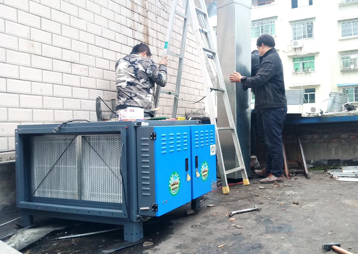 机关食堂油烟治理&mdash;&mdash;某就业局食堂